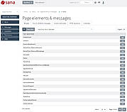 Page elements and messages