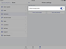 Default receipt printer