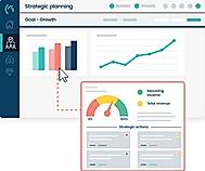 Visualises the organisation’s progress