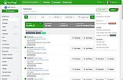List View Of Daily Jobs - See a daily breakdown of job schedule, with distance between each job, and more