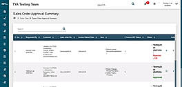 Sales Order Approval Summary screenshot