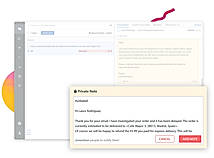 Type #unbabel and reply in a private note