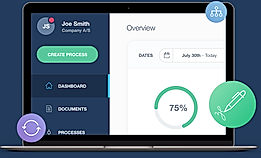 Accordium screenshot: Gain a quick overview of contract activity from the central Accordium dashboard