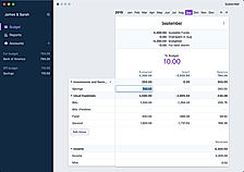 Actual : Budgeting screenshot
