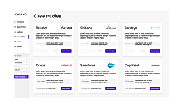 Display all your case studies and previous achievements