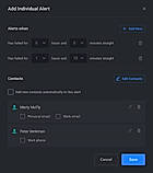 Add Individual Alerts