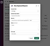 New Approval screenshot