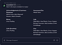 View schedules in Slack
