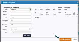 Create Opportunity screenshot