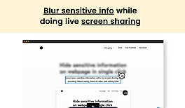Blur Sensitive Information screenshot
