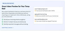 Smart Inbox Preview for Your Temp Mail