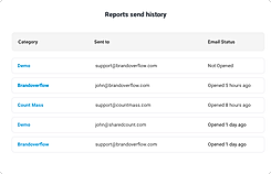 Brand Overflow : Report History screenshot