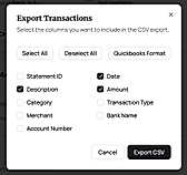 Export Transactions