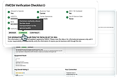 FMCSA Verification Checklist