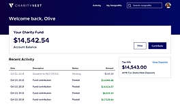 Charityvest : Account Balance screenshot