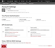 Twilio Account Settings