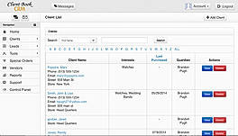 Client Book CRM screenshot