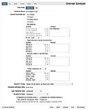 Override Schedule