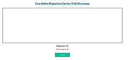 Plagiarism Checker