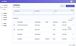 Crater : List Customers screenshot