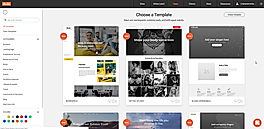 Duda screenshot: Wide Selection of Templates