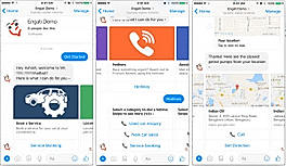 Engati screenshot: Chatbots can respond to queries with links, call forwarding, automated messages, and more