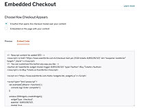 Embedded checkout