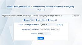 Users can create short links with custom options.