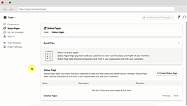 Status Page screenshot