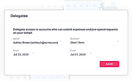 Delegation screenshot