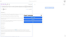 Transcription export