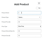 GERU : Add a Product