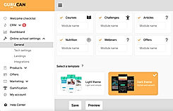 General section screenshot