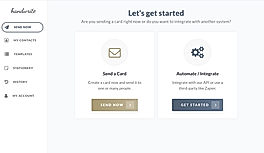 Handwrite : Send a card screenshot