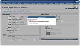 Intake Validation Error