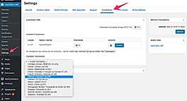 Translations admin settings