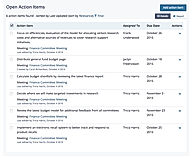 Lucid Meetings : Action Items screenshot