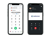 Online dial pad and call, with in-call display video screenshot