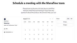 Schedule a Meeting with the Manaflow team