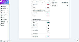 Invoice Default Messages