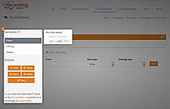 Dictionaries view intro