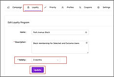 Edit Loyalty Program