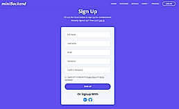 minibackend screenshot