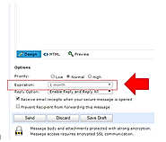 Secure Email expiry Settings