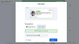 Nudgify reviews social proof app