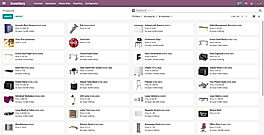 Odoo ERP : Inventory Products screenshot