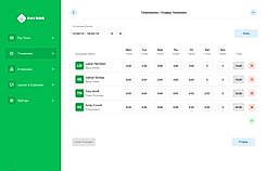 Timesheet screenshot