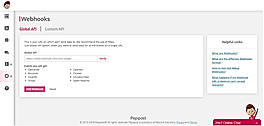 Pepipost screenshot: Global and Custom API options available