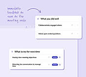 Immediate Actionable feedback