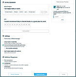 Author a survey (or poll) on the web app 2